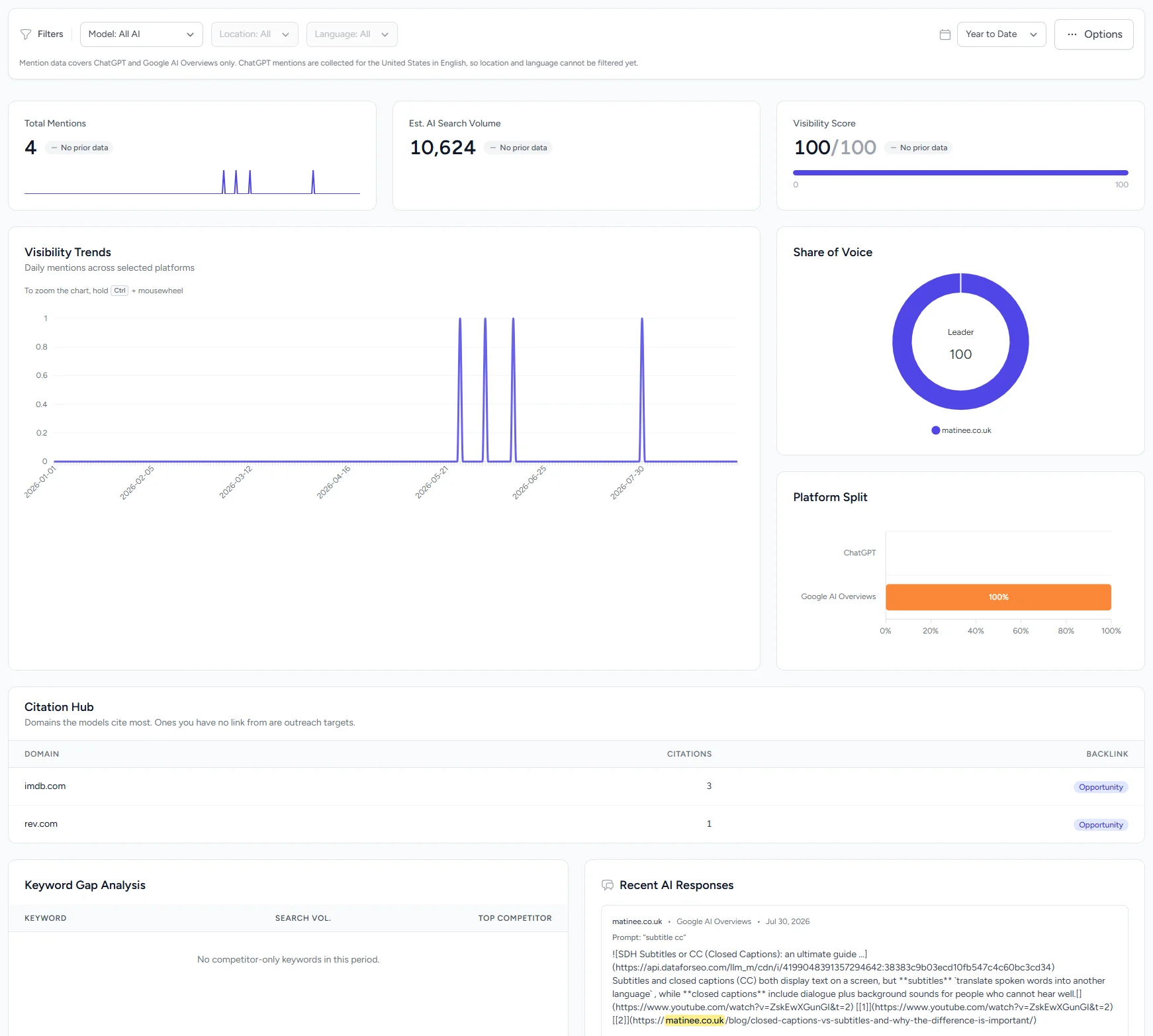 AI Visibility Tool